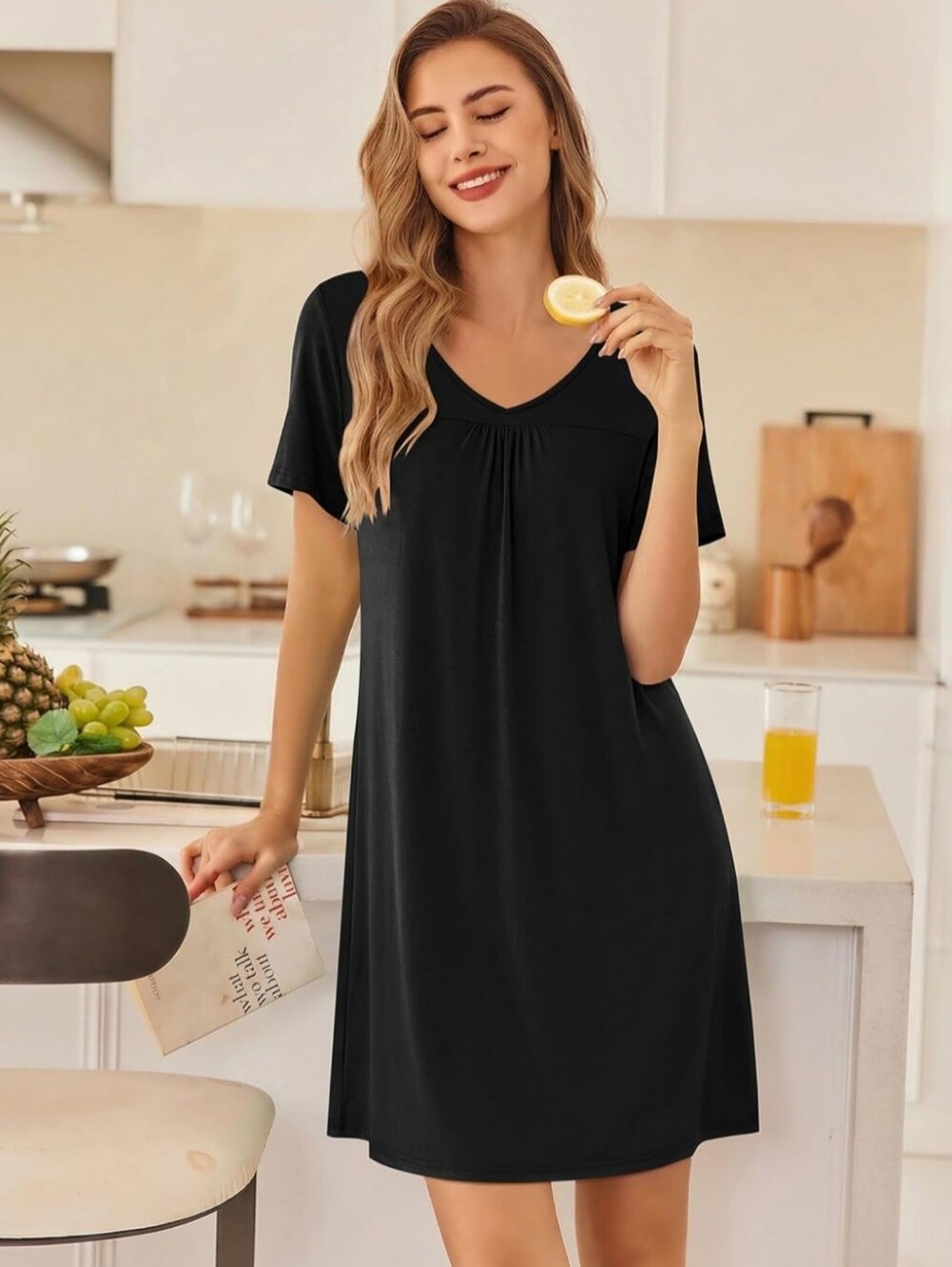 Bamboo Blend Sleep Shirt Nightgown | Size Large | NWT - Picture 2 of 5